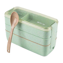 Load image into Gallery viewer, 900ml Portable Healthy Material Lunch Box 3 Layer Wheat Straw Bento Boxes Microwave Dinnerware Food Storage Container Foodbox