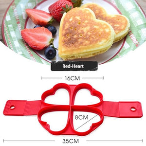 Pancake Nonstick Silicone Mold Cooking Tool Round Heart Pancake Maker Egg Tool Cooker Pan Flip Eggs Mold Kitchen Baking Acc