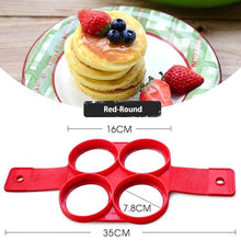 Load image into Gallery viewer, Pancake Nonstick Silicone Mold Cooking Tool Round Heart Pancake Maker Egg Tool Cooker Pan Flip Eggs Mold Kitchen Baking Acc