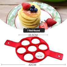 Load image into Gallery viewer, Pancake Nonstick Silicone Mold Cooking Tool Round Heart Pancake Maker Egg Tool Cooker Pan Flip Eggs Mold Kitchen Baking Acc