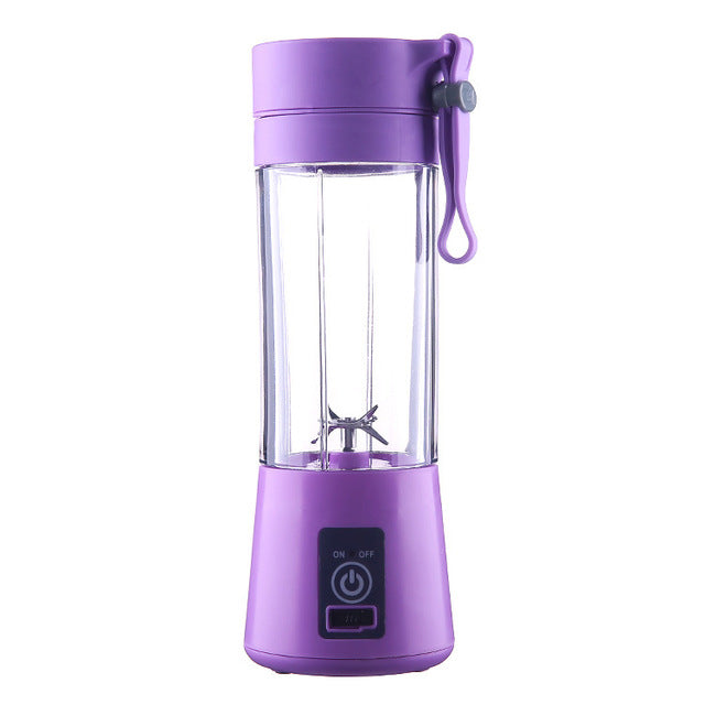 380ml 2/4/6 Blades Mini Portable Electric Fruit Juicer USB Rechargeable Smoothie Maker Blender Machine Sports Bottle Juicing Cup