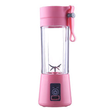 Load image into Gallery viewer, 380ml 2/4/6 Blades Mini Portable Electric Fruit Juicer USB Rechargeable Smoothie Maker Blender Machine Sports Bottle Juicing Cup