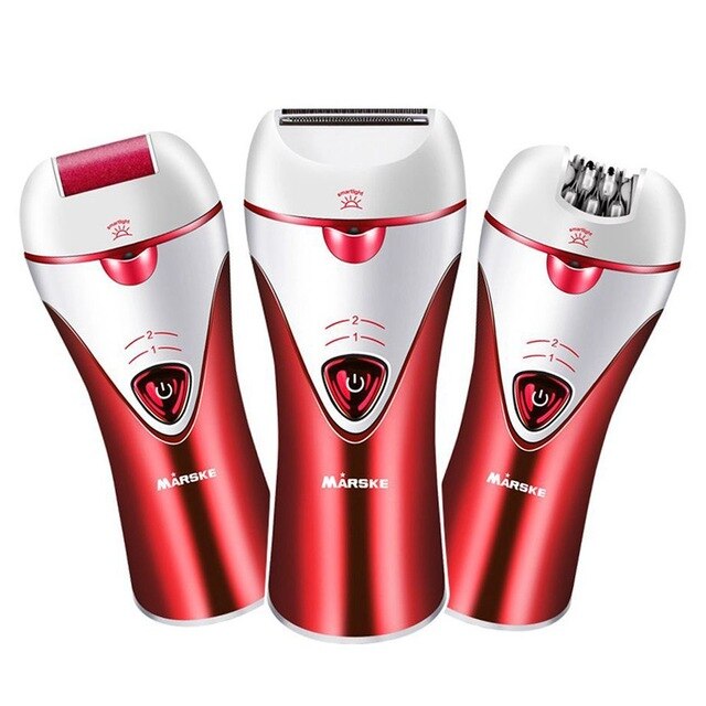 MARSKE Epilator Cordless Electric Hair Removal Epilator 3 in 1 Rechargeable Razors Women Bikini Trimmer Hair Removal Shaver Sa