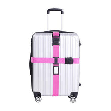 Load image into Gallery viewer, Top Quality Luggage Strap Cross Belt Packing Adjustable Travel Suitcase Nylon 3 Digits Password Lock Buckle Strap Baggage Belts