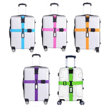 Load image into Gallery viewer, Top Quality Luggage Strap Cross Belt Packing Adjustable Travel Suitcase Nylon 3 Digits Password Lock Buckle Strap Baggage Belts