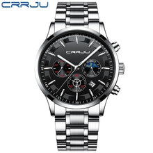 Load image into Gallery viewer, CRRJU Mens Watches Top Brand Luxury Sport Quartz All Steel Male Clock Military Camping Waterproof Chronograph Relogio Masculino