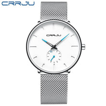 Load image into Gallery viewer, relogio masculino Crrju Watch Men Military Quartz Watch Mens Watches Top Brand Luxury Stainless Steel Sports Wristwatch Clock